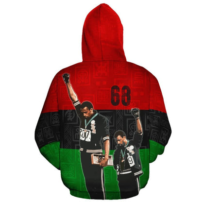 African Hoodie - African 68 Olympics Hoodie-ALL OVER PRINT HOODIES-HPArt-Men-S-Black-Vibe Cosy™