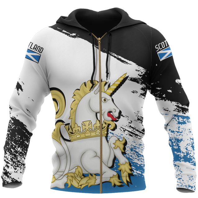Scotland Royal Unicorn Pullover Hoodie NNK 1512-Apparel-PL8386-Zip Hoodie-S-Vibe Cosy™