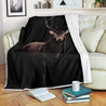 Alone Beautifull Deer Portrait blanket