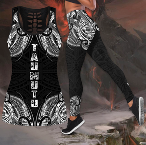 maori taumutu tattoo tank top & leggings outfit for women HHT20072002-Apparel-PL8386-S-S-Vibe Cosy™