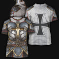 3D All Over Printed Knight Templar Tops-Apparel-HP Arts-T-Shirt-S-Vibe Cosy™
