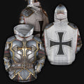 3D All Over Printed Knight Templar Tops-Apparel-HP Arts-ZIPPED HOODIE-S-Vibe Cosy™