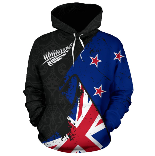 New Zealand Special Grunge Flag Pullover Hoodie A02-Apparel-Khanh Arts-Hoodie-S-Vibe Cosy™