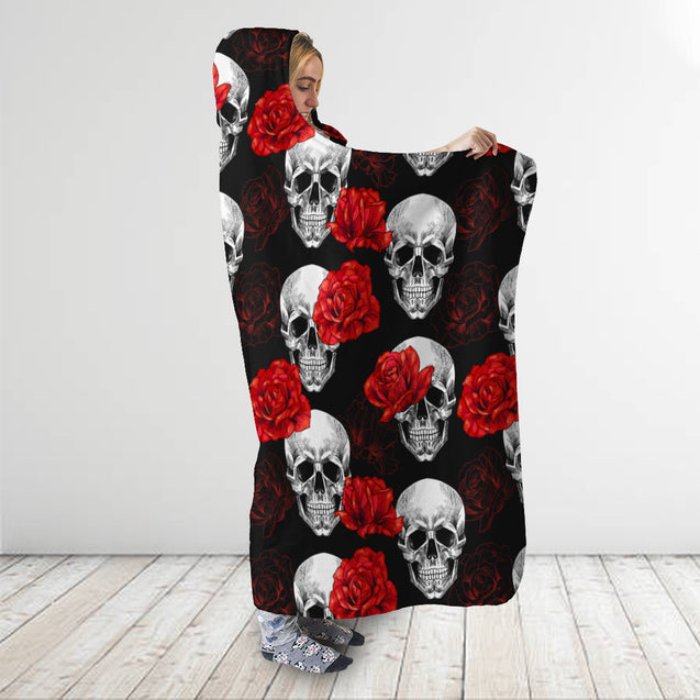 Sugar Skull Hooded Blanket DA08152020