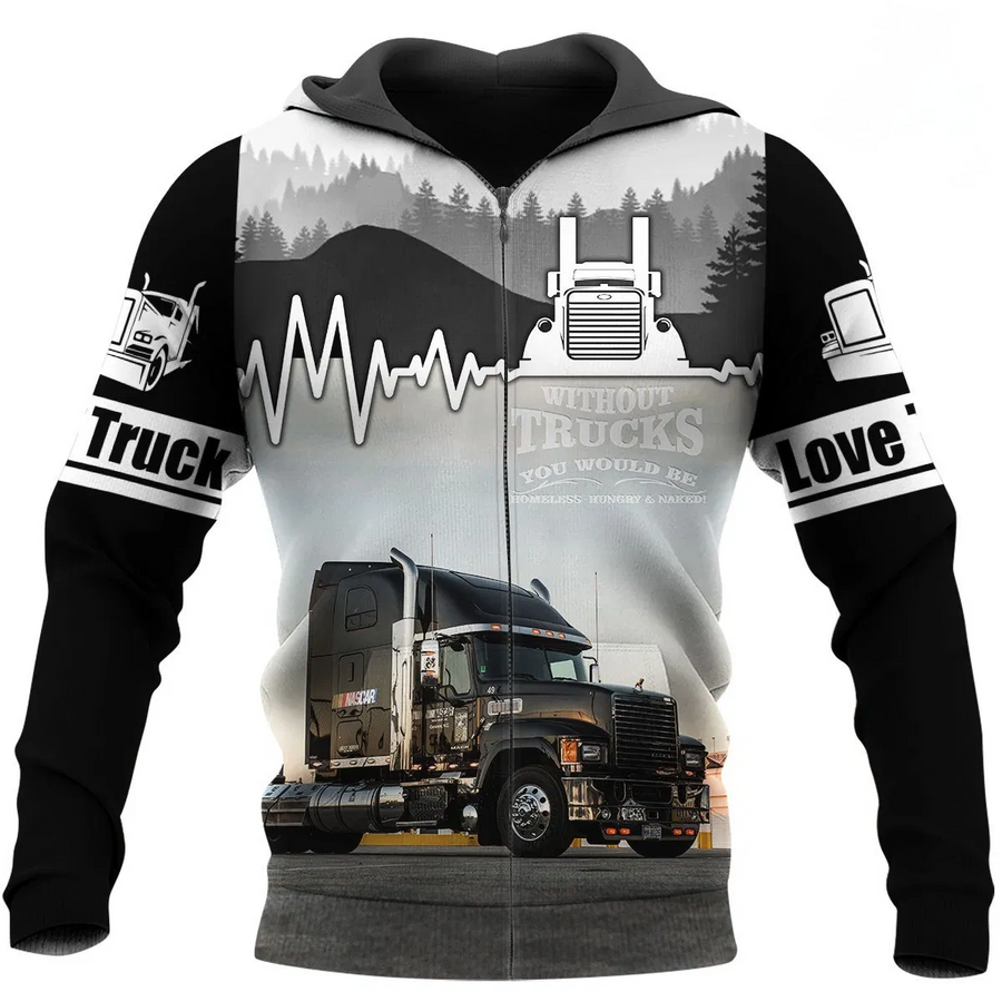 Love Truck Hoodie T Shirt Sweatshirt for Men & Women NM-Apparel-NM-Hoodie-S-Vibe Cosy™