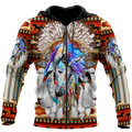 Horse Dreamcatcher Native American Blue Hoodie 3D All Over Printed Shirts DA140920203-LAM