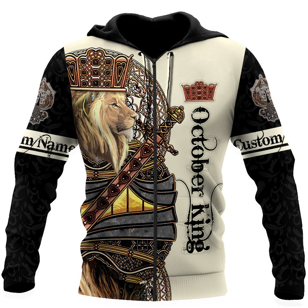Custom Name October King 3D All Over Printed Unisex Shirts