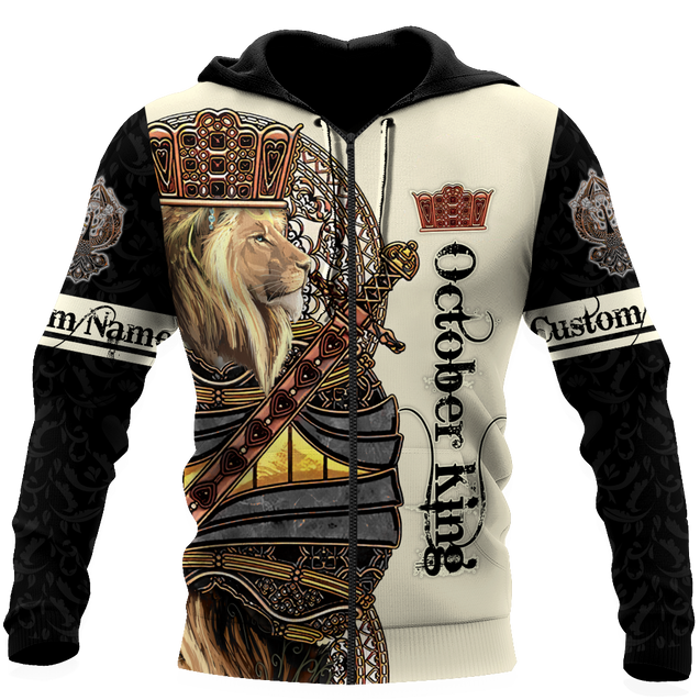 Custom Name October King 3D All Over Printed Unisex Shirts