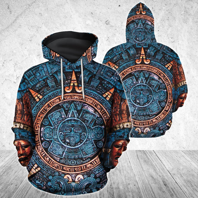 3D All Over Aztec Mexican Art Hoodie-Apparel-HP Arts-Hoodie-S-Vibe Cosy™