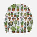 3D All Over Printed Cactus flower pot Shirts-Apparel-NTH-Sweatshirt-S-Vibe Cosy™