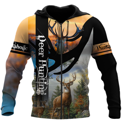 Love Deer Hunting 3D All Over Printed Shirts For Men And Woman