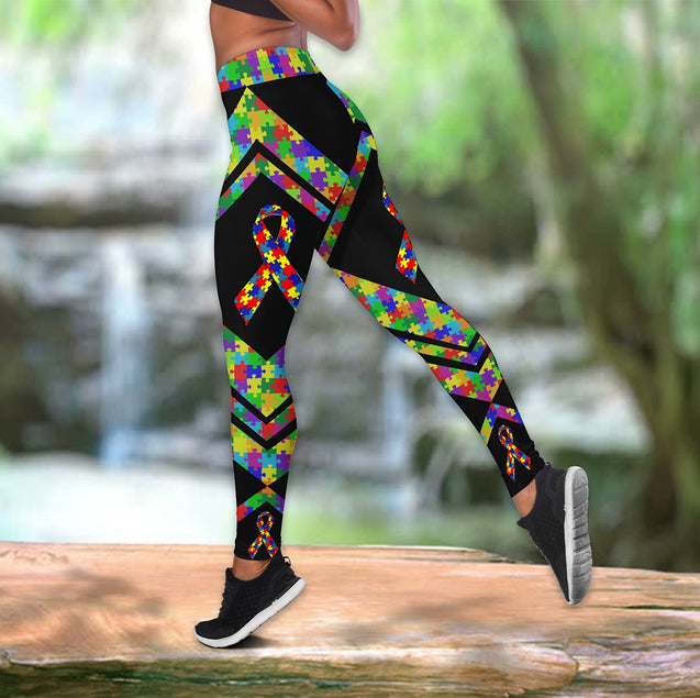 Autism it's a different ability legging + hollow tank combo HAC230403-Apparel-HG-S-No tank-Vibe Cosy™