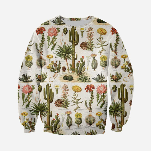 3D All Over Printed Flower and Cactus Shirts-Apparel-NTH-Sweatshirt-S-Vibe Cosy™