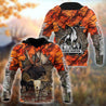 Hunting Moose Orange Camo 3D All Over Print Hoodie AM092025