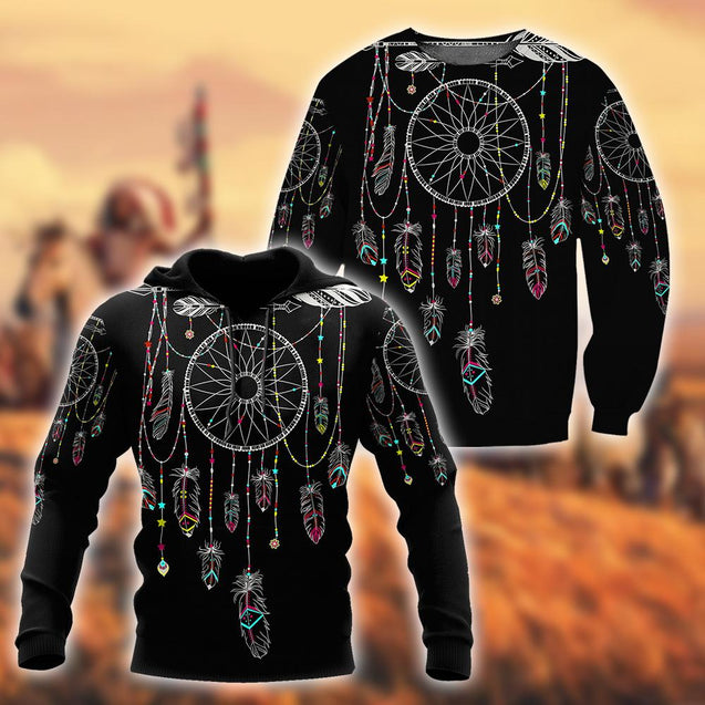 Native American Dreamcatcher 3D All Over Printed Shirts For Men and Women TT062060-Apparel-TT-Hoodie-S-Vibe Cosy™