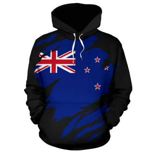 New Zealand Flag All Over Hoodie PL-Apparel-PL8386-Hoodie-S-Vibe Cosy™