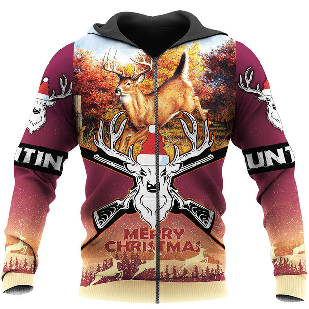 Merry Christmas - Deer Hunting 3D All Over Printed Shirts