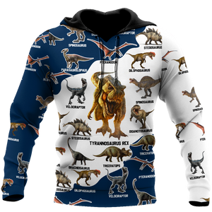 Blue dinosaurs 3d hoodie shirt for men and women HG92603