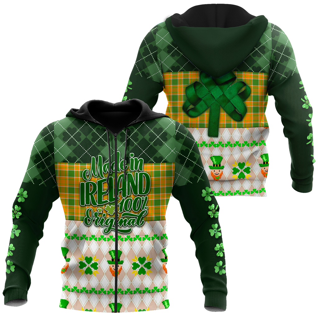 Irish St.Patrick day 3d hoodie shirt for men and women TNA10302003PT