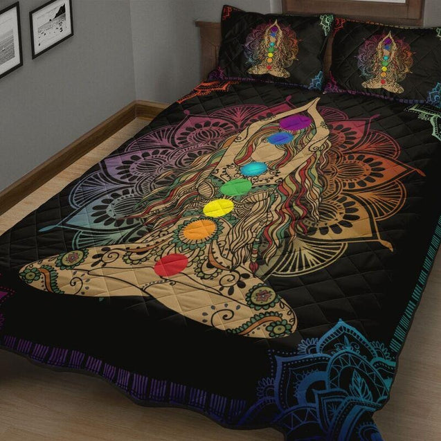 Yoga Girl Mandala Quilt Bedding Set TA27042002-Quilt-TA-Queen-Vibe Cosy™