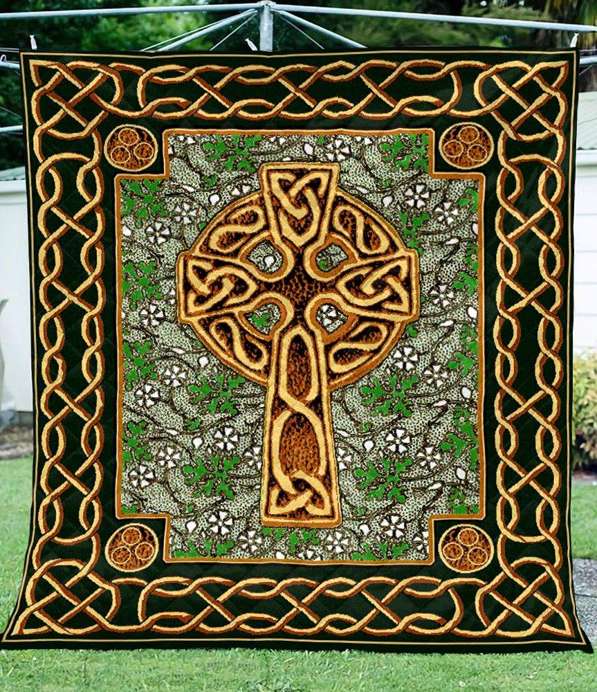 Celtic Compass 3D All Over Printed Quilt