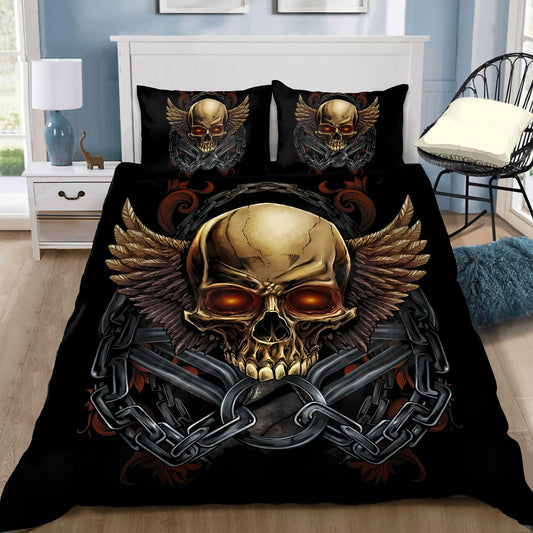 Skull On The Wings Bedding Set DQB07182007-TQH-BEDDING SETS-TQH-Twin-Vibe Cosy™