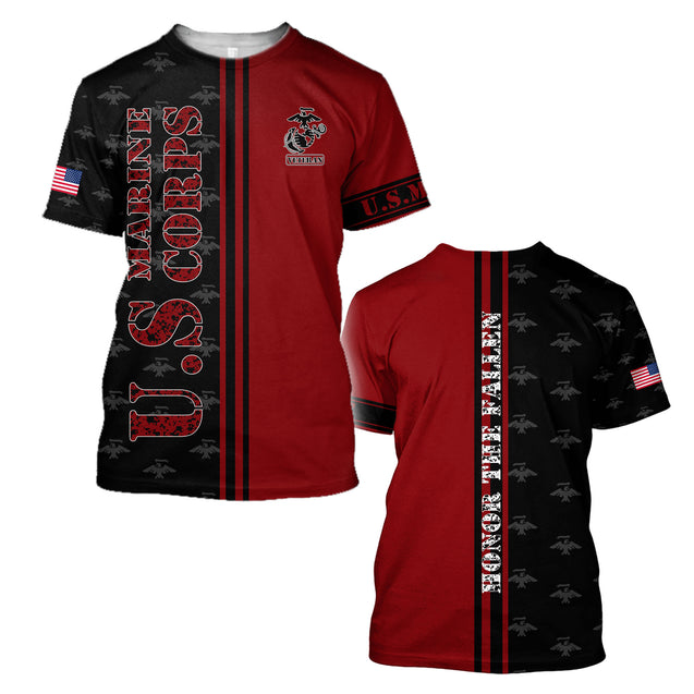 US Marine Corps 3D All Over Printed Unisex Shirts