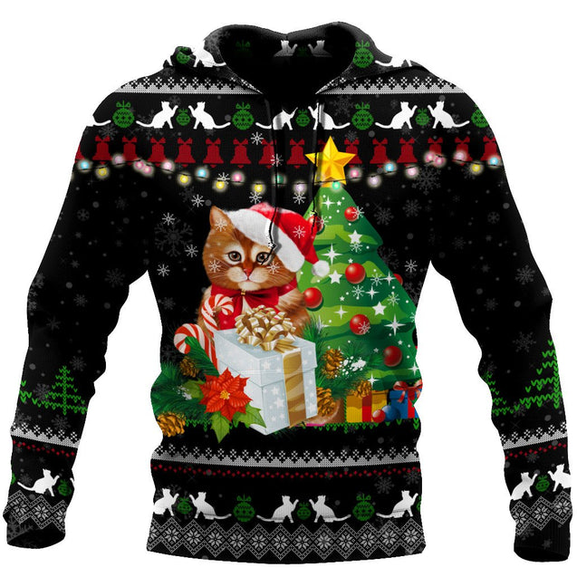 Lovely Christmas Cat 3D All Over Printed Shirts For Men and Women LAM2002101