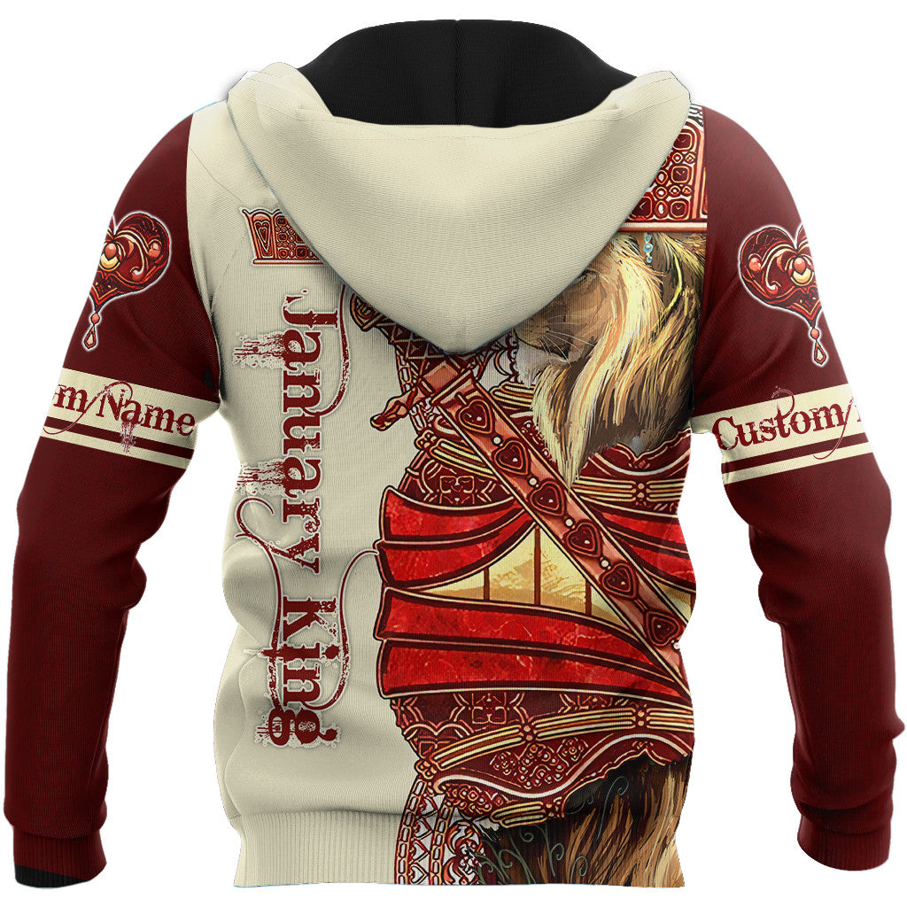 Custom Name January King Lion 3D All Over Printed Unisex Shirts