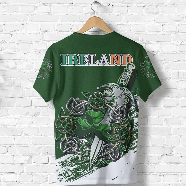 Ireland - Celtic Shamrock & Sword Pullover Hoodie NM-Apparel-NM-Hoodie-S-Vibe Cosy™