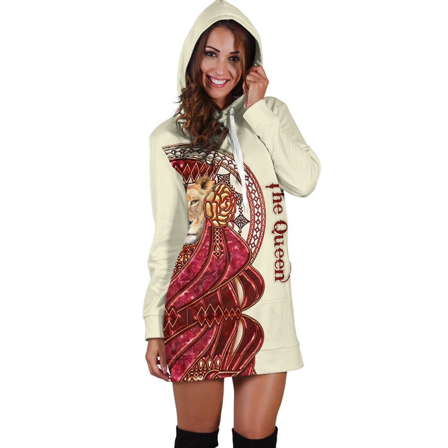Lion Queen 3D All Over Printed Hoodie Dress for Women