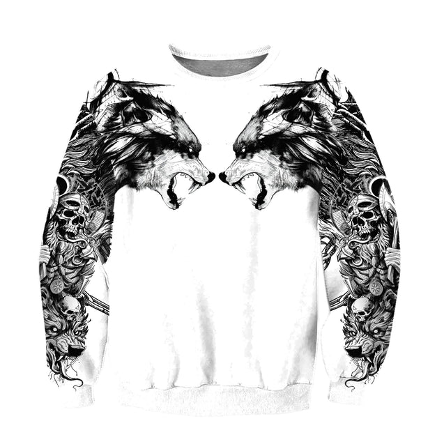 Wolf Tattoo 3D All Over Printed Unisex Shirts No 03