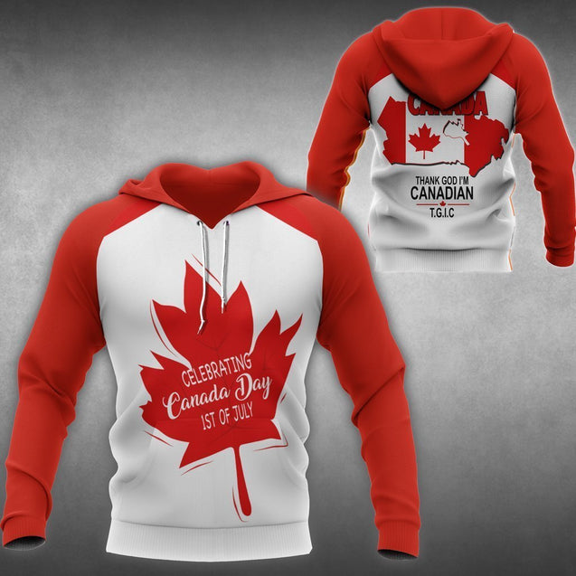 Celebrating Canada Day Hoodie PL-Apparel-PL8386-Hoodie-S-Vibe Cosy™