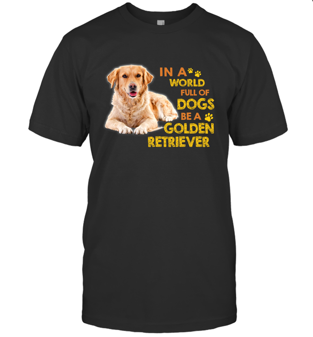 Pi150109 Golden Retriever-Apparel-Amsbk-T-Shirt-Black-S-Vibe Cosy™