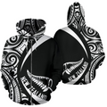 New Zealand Maori Pattern Hoodie - Circle Style - White HC-Apparel-Huyencass-Hoodie-S-Vibe Cosy™