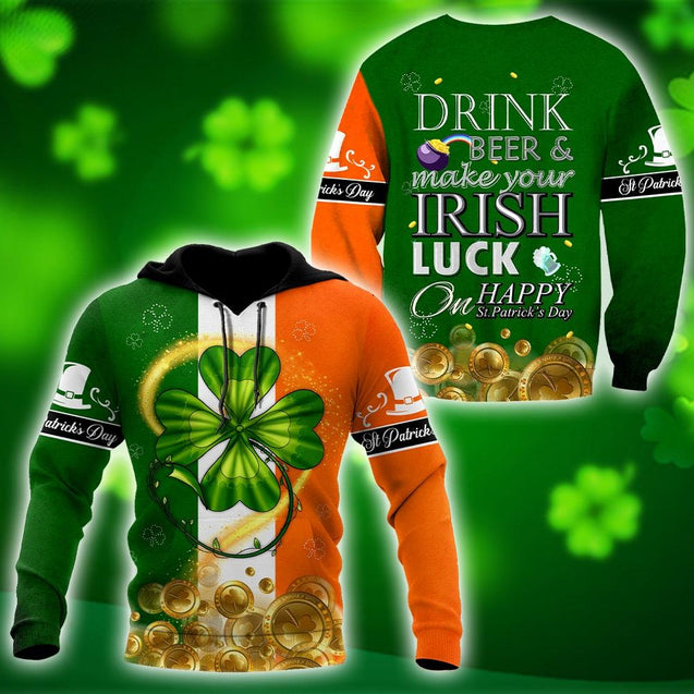 Irish St.Patrick day 3d hoodie shirt for men and women AM112036