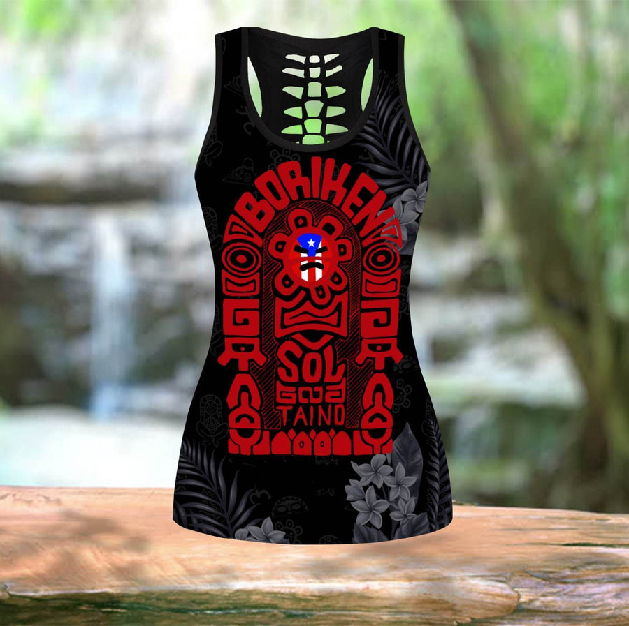 Puerto Rico Red Sol Taino Combo Outfit QB06232003-Apparel-TQH-S-S-Vibe Cosy™