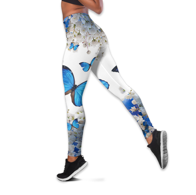 Beautiful Butterfly Combo Tank + Legging QB05192006S-Apparel-TA-S-S-Vibe Cosy™