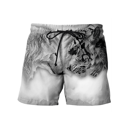 Wolf and tiger 3d hoodie shirt for men and women AM102034