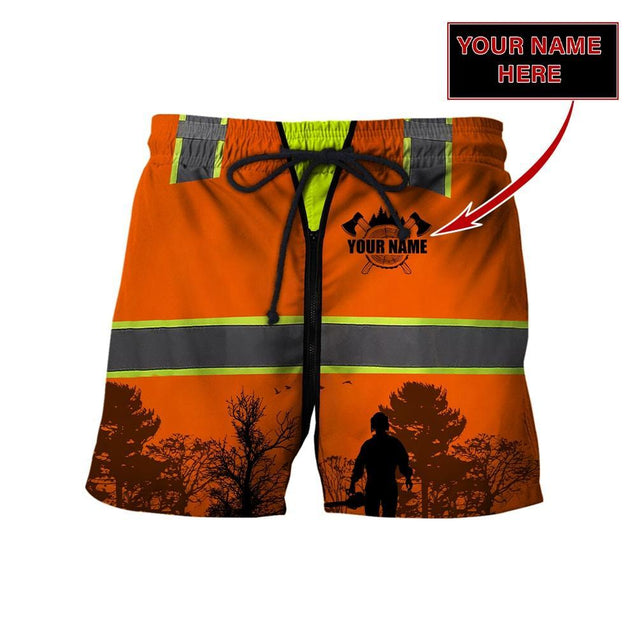 3D Chainsaw Logger Custom Name Unisex Shirts AM112032