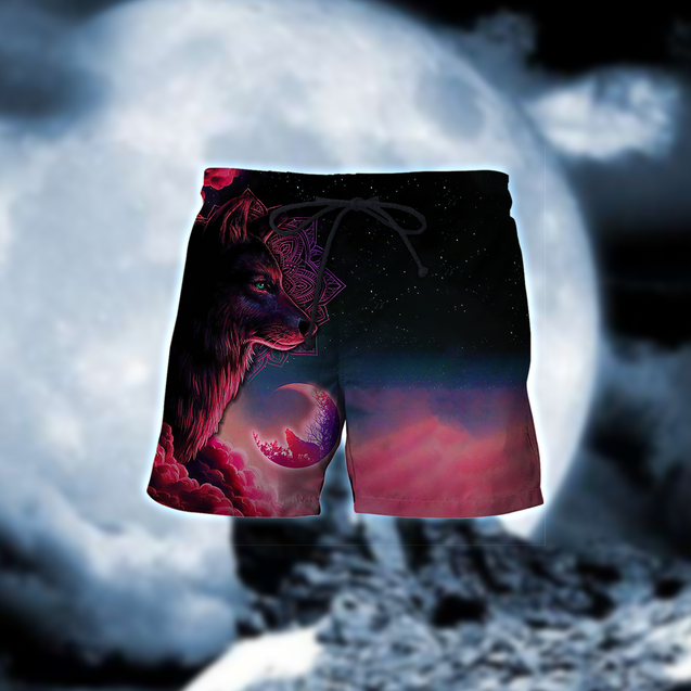 Purple Wolf 3D All Over Printed T-Shirt by SUN AM290501-Apparel-SUN-Short-S-Vibe Cosy™