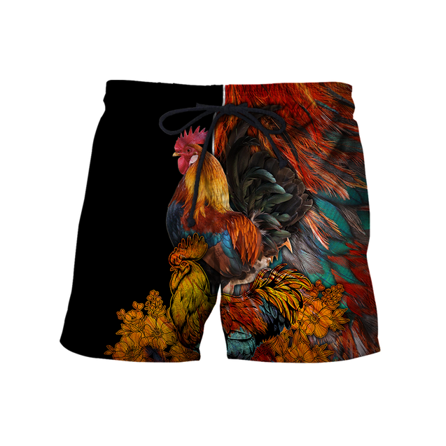 Rooster 3D All Over Printed Shirts for Men and Women AM030104-Apparel-TT-Shorts-S-Vibe Cosy™