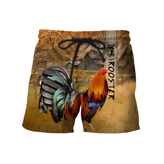 Rooster 3D All Over Printed Shirts for Men and Women AM251201-Apparel-TT-Shorts-S-Vibe Cosy™