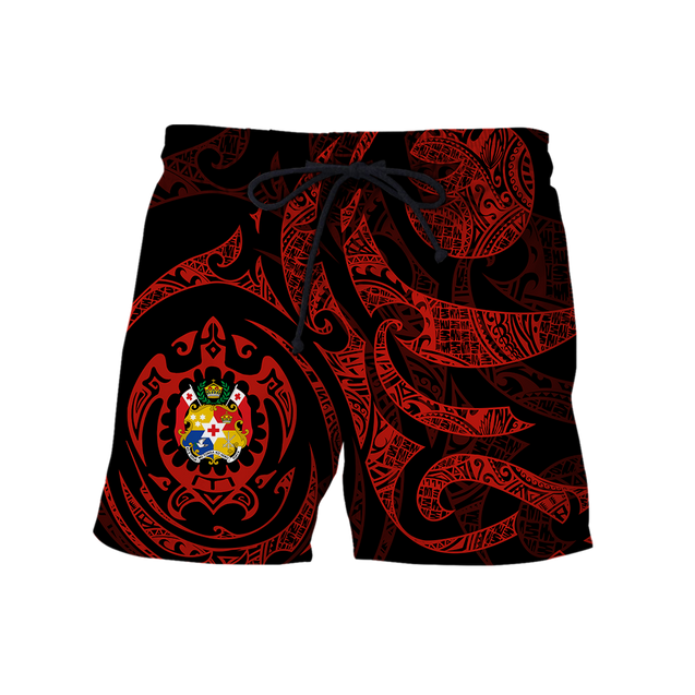 Tonga in My Heart Polynesian Tattoo Style 3D Printed Shirts AM190201-Apparel-TT-Shorts-S-Vibe Cosy™