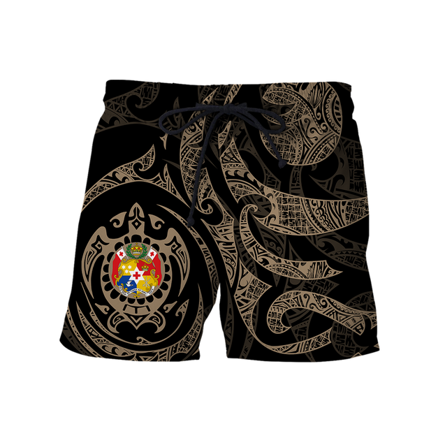 Tonga in My Heart Polynesian Tattoo Style 3D Printed Shirts AM190205-Apparel-TT-Shorts-S-Vibe Cosy™