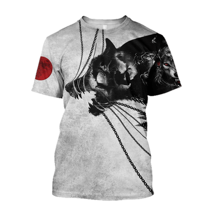 Wolf Fenrir Tattoo 3D All Over Printed Unisex Shirts