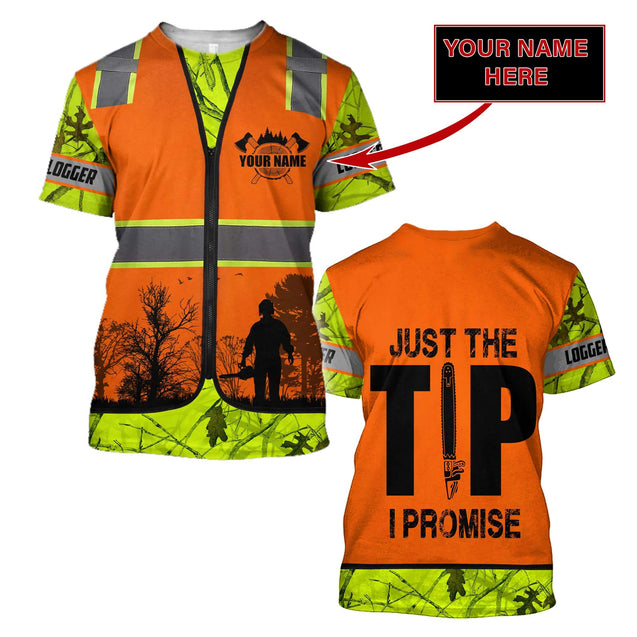 3D Chainsaw Logger Custom Name Unisex Shirts AM112032