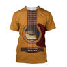 Wooden Guitar 3D All Over Printes-Apparel-HP Arts-T-Shirt-S-Vibe Cosy™