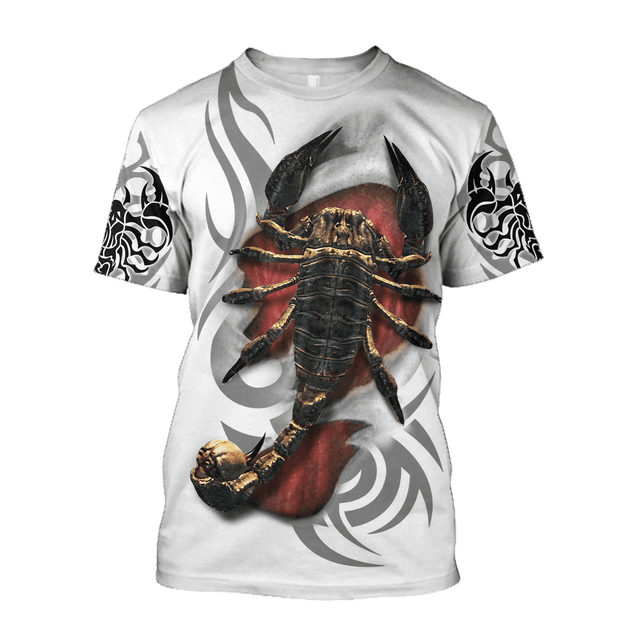 Scorpio Tribal Tattoo 3D All Over Printed Shirt for Men and Women