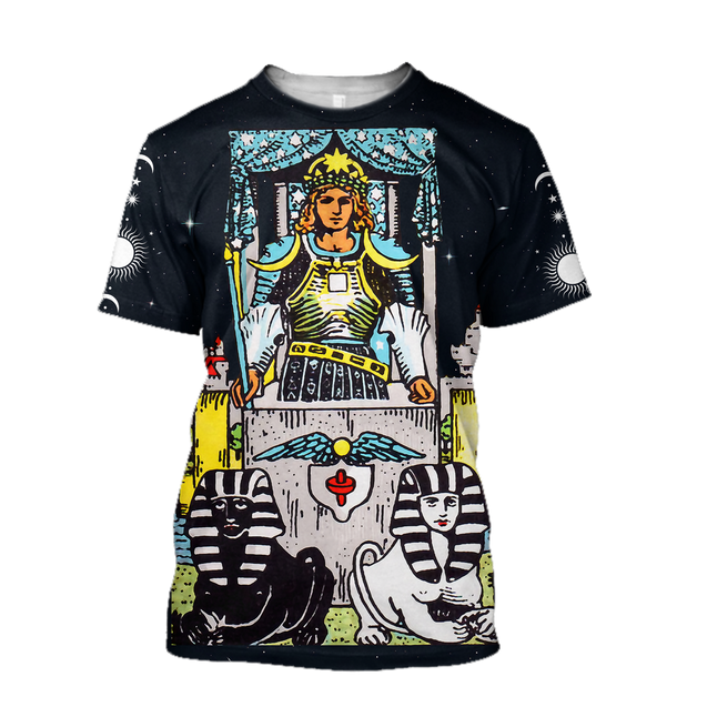 Tarot Cards The Chariot 3D All Over Printed Shirts For Men and Women AM150601-Apparel-TT-T-Shirts-S-Vibe Cosy™